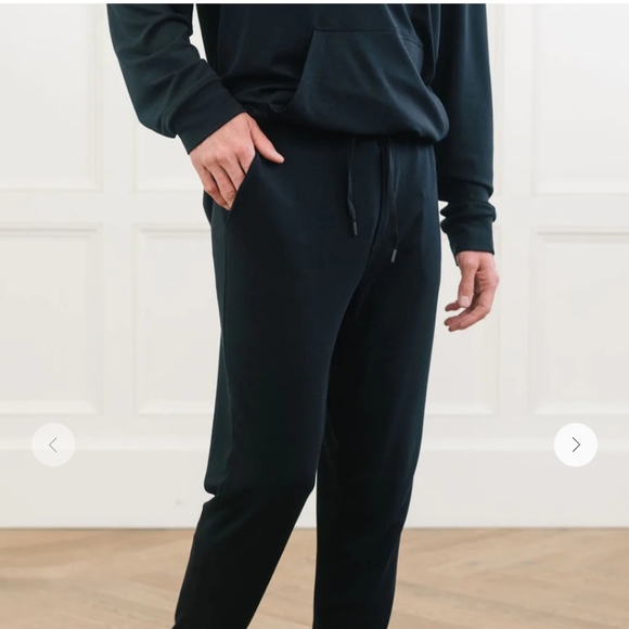 Black Cozy Earth Bamboo Mens Jogger Pants Activewear Pajama 2X NWOT Unisex - Picture 2 of 4